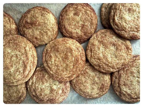 a tray of snickerdoodles